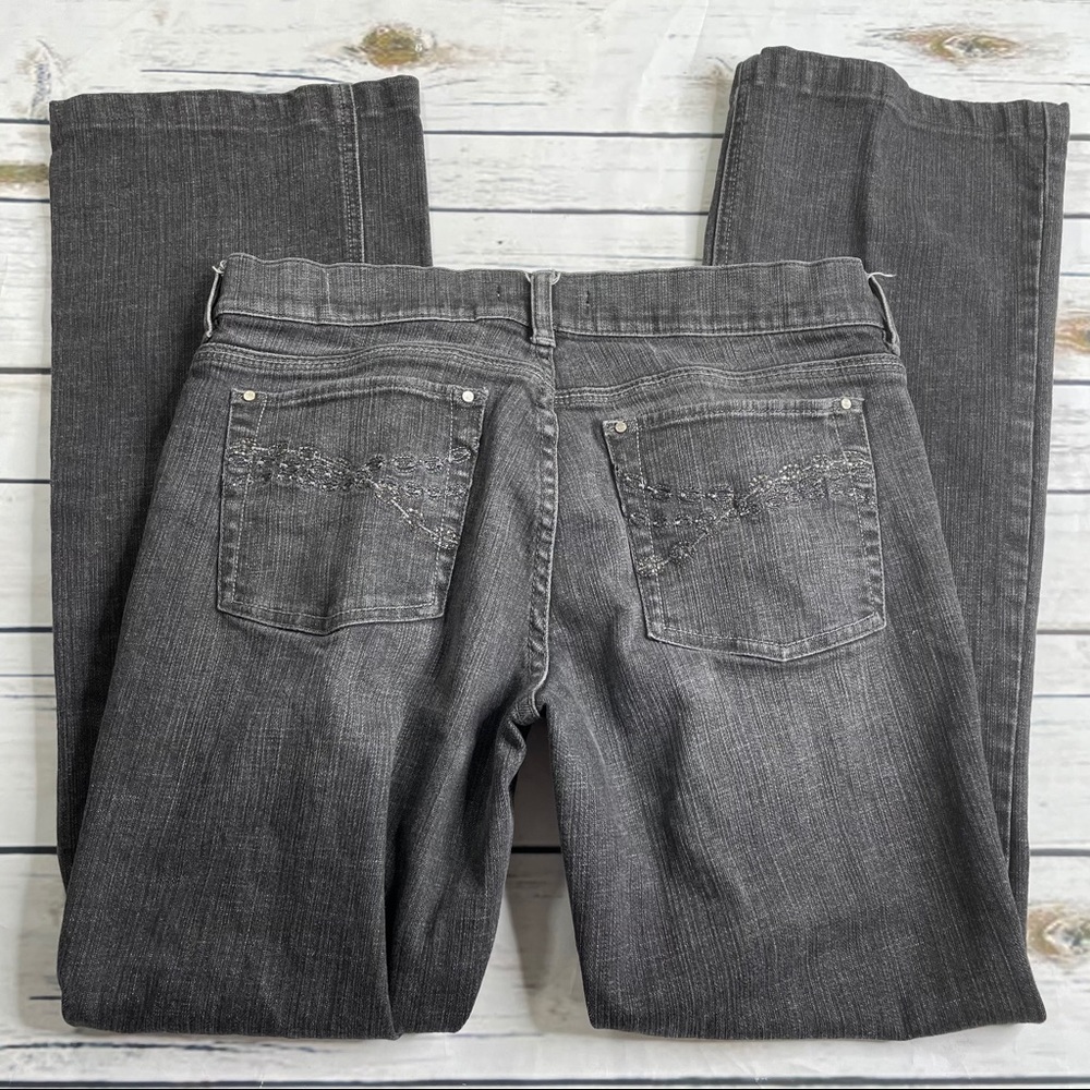 White House Black Market size 8 silver/gray jeans